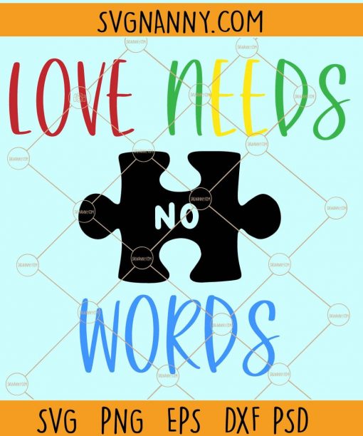 Love needs no words svg