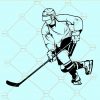 Male hockey player svg