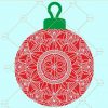 Mandala christmas bauble svg