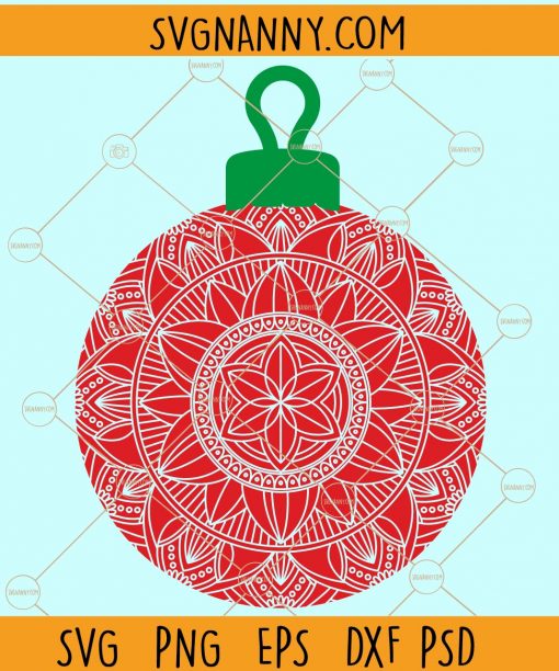 Mandala christmas bauble svg
