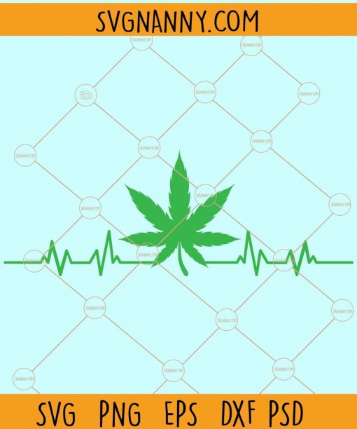 Marijuana heartbeat svg