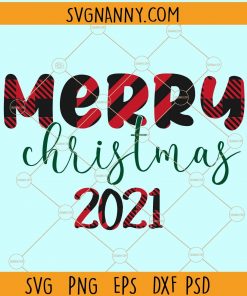 Merry Christmas 2021 svg, Buffalo plaid christmas svg, Christmas svg, Merry Christmas svg, Plaid christmas svg, Christmas plaid svg