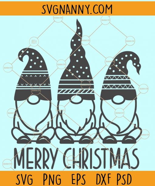 Merry christmas gnomes svg