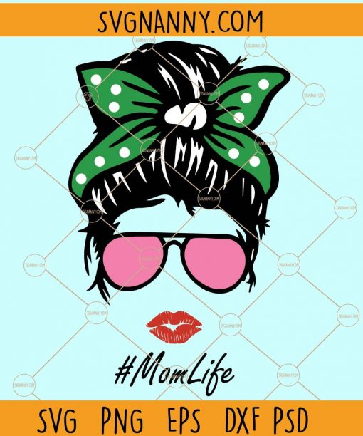 Mom life leopard pattern svg