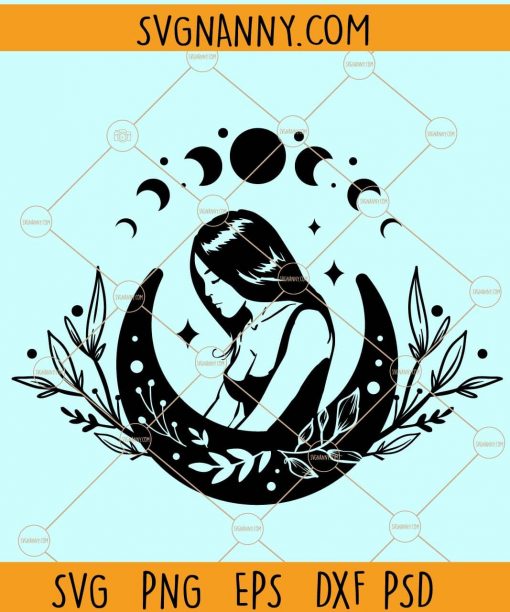 Moon girl svg