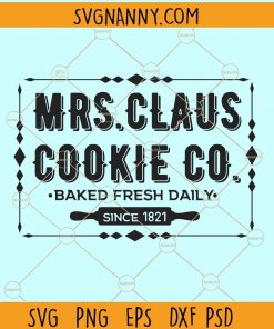 Mrs claus cookie co svg