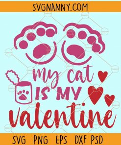 My cat is my valentine svg