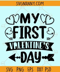 My first valentine's day svg