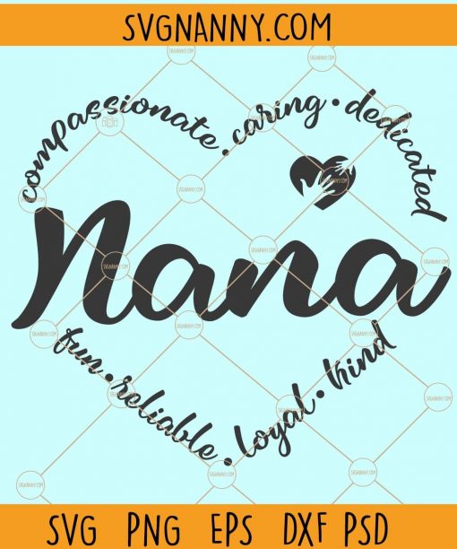 Nana Heart Svg