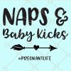Naps and baby kicks svg