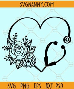Nurse floral frame svg