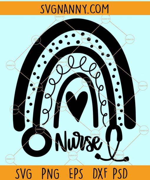 Nurse rainbow svg