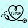 Nurse stethoscope svg