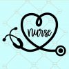 Nurse stethoscope svg