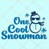 One cool snowman svg