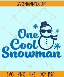 One cool snowman svg