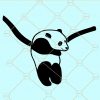 Panda hanging on a tree svg