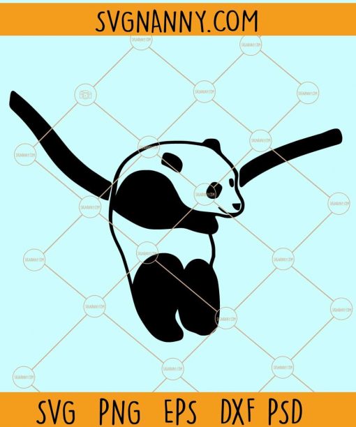 Panda hanging on a tree svg