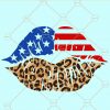 Patriotic lips svg