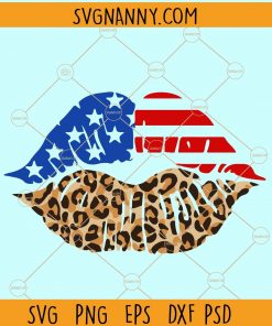 Patriotic lips svg