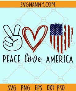 Peace love america svg