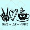 Peace love coffee svg