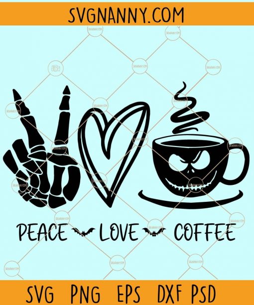 Peace love coffee svg
