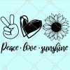Peace love sunshine svg
