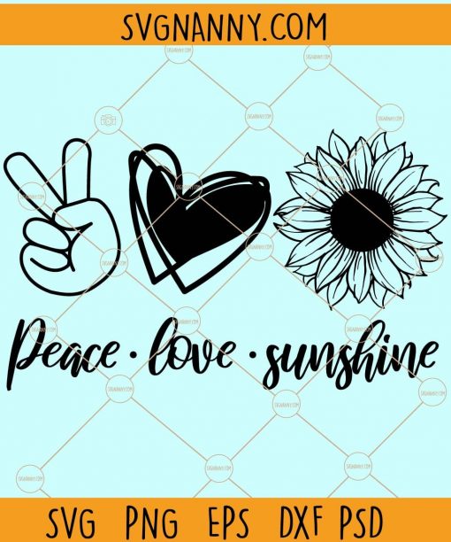 Peace love sunshine svg