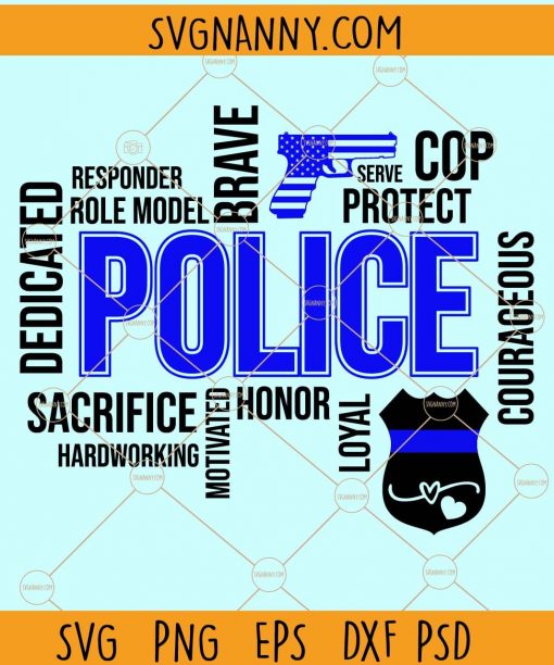 Police with words svg