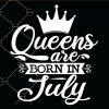Queens are born in july svg