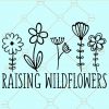 Raising wildflowers svg