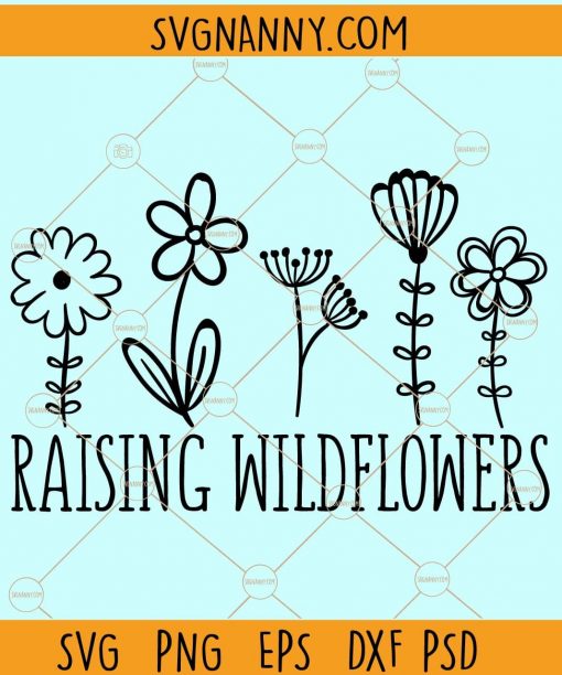 Raising wildflowers svg