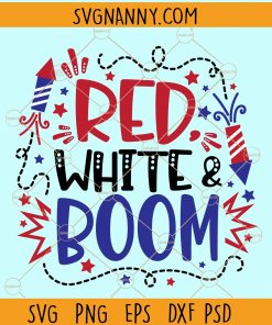 Red white and boom svg