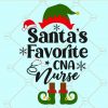 Santa's favorite CNA nurse svg