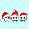 Scary santa faces svg