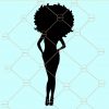 Sexy afro woman silhouette svg