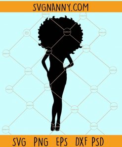 Sexy afro woman silhouette svg