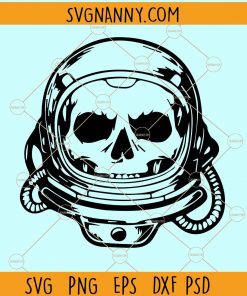 Skull astronaut svg