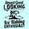 Smart good looking ice fishing enthusiast svg