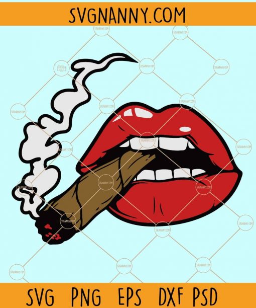 Smoking lips svg