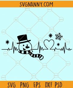 Snowman heartbeat svg