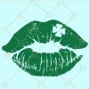 St patrick's day lips svg