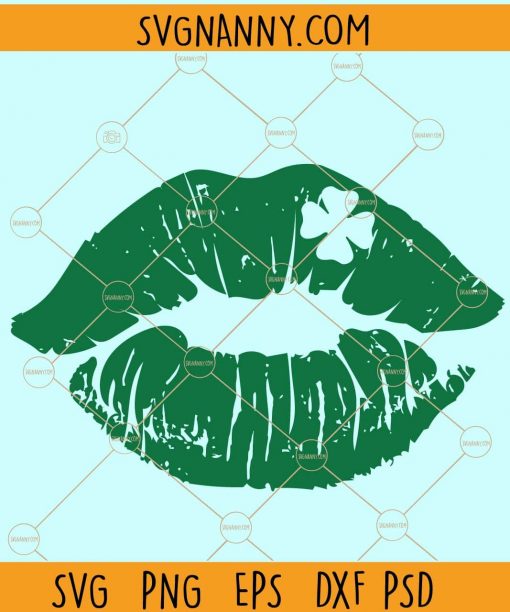 St patrick's day lips svg