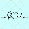 Stethoscope heartbeat svg