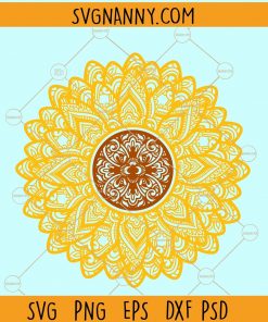 Sunflower mandala svg