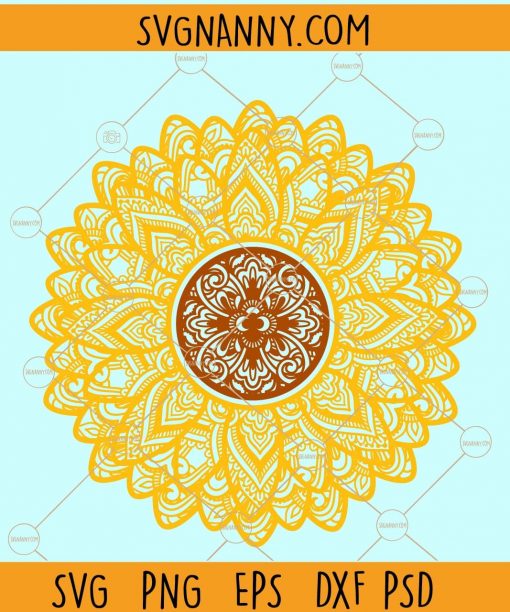 Sunflower mandala svg