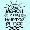 The beach is my happy place svg