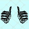 Thumbs up skeleton svg