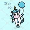 Unicorn its a boy svg